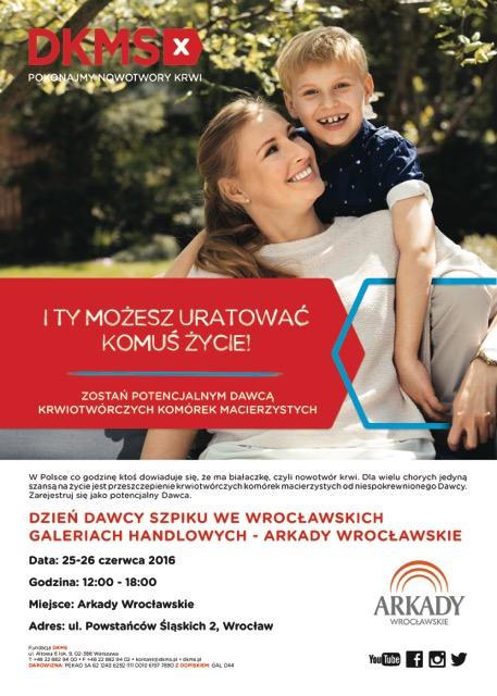 Dni Dawcy Szpiku w Arkadach Wrocawskich 25-26 czerwca